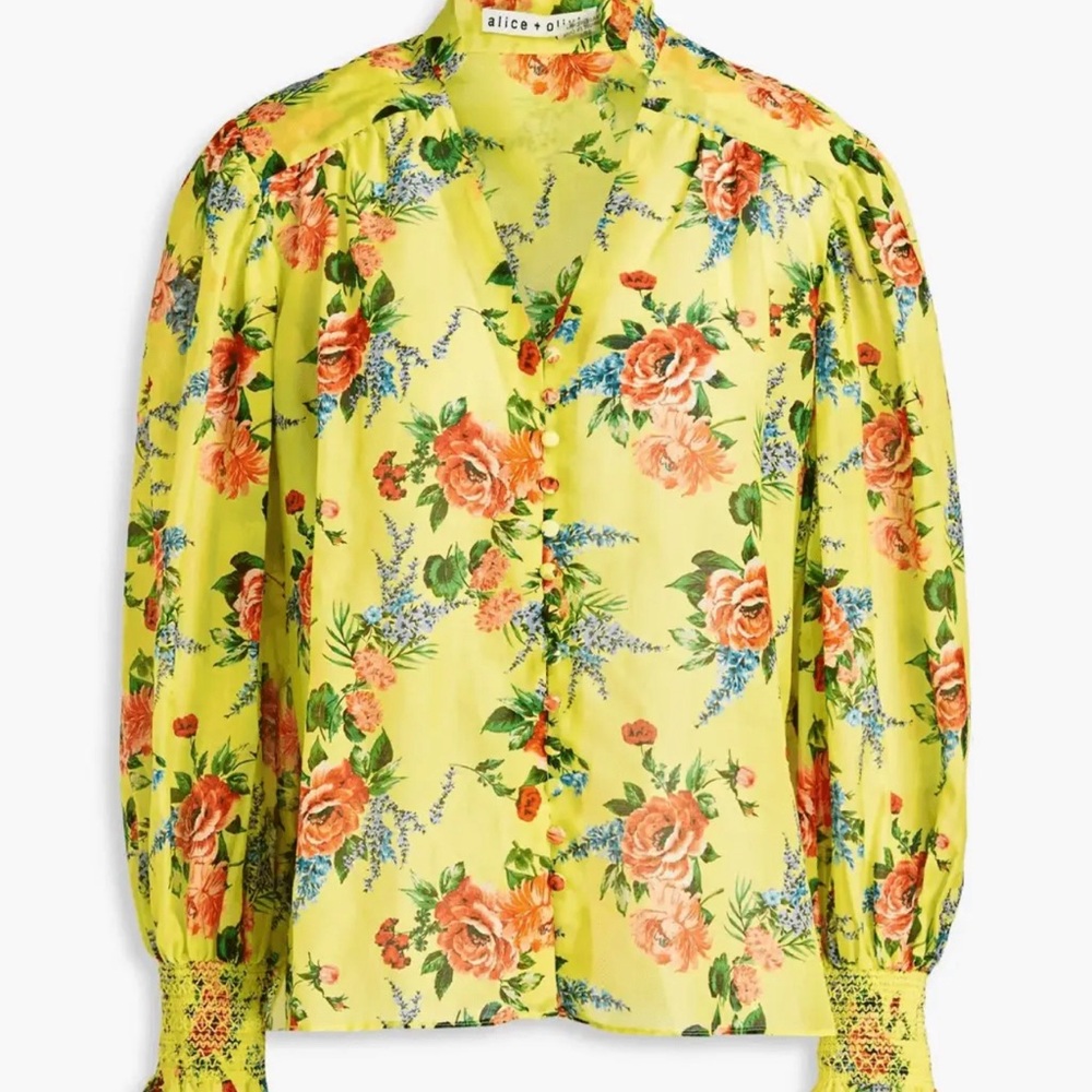 EUC ALICE +OLIVIA Serena blous

Lightweight cotton and silk blend blouse